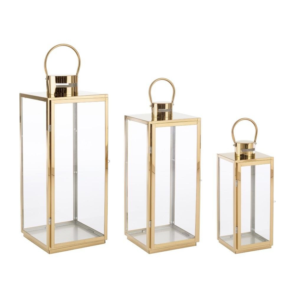 SET 3 LANTERNA ALBAN ORO